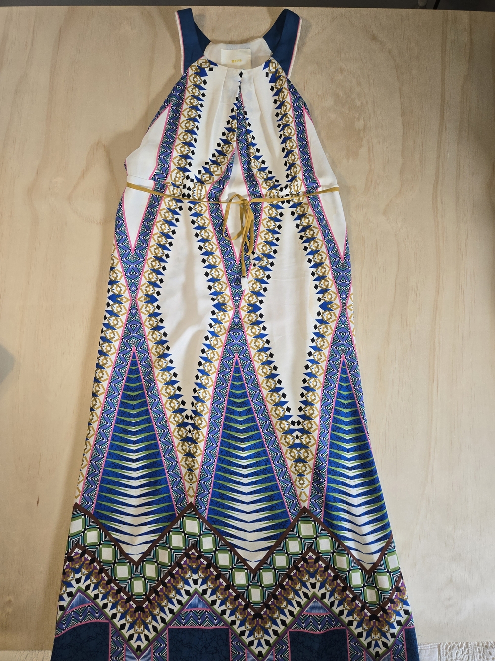 Anthropologie Maeve Pakpao Printed Halter Maxi Dress - Size 4